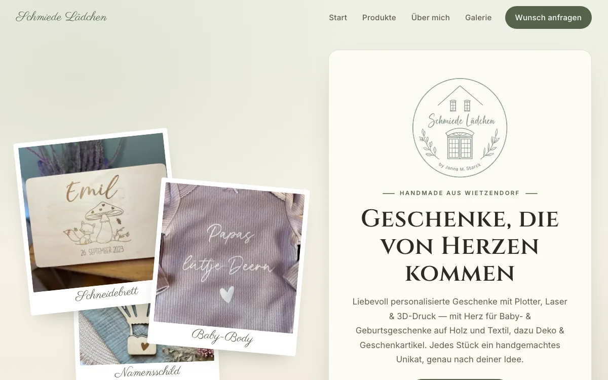 Website schmiede-laedchen.de