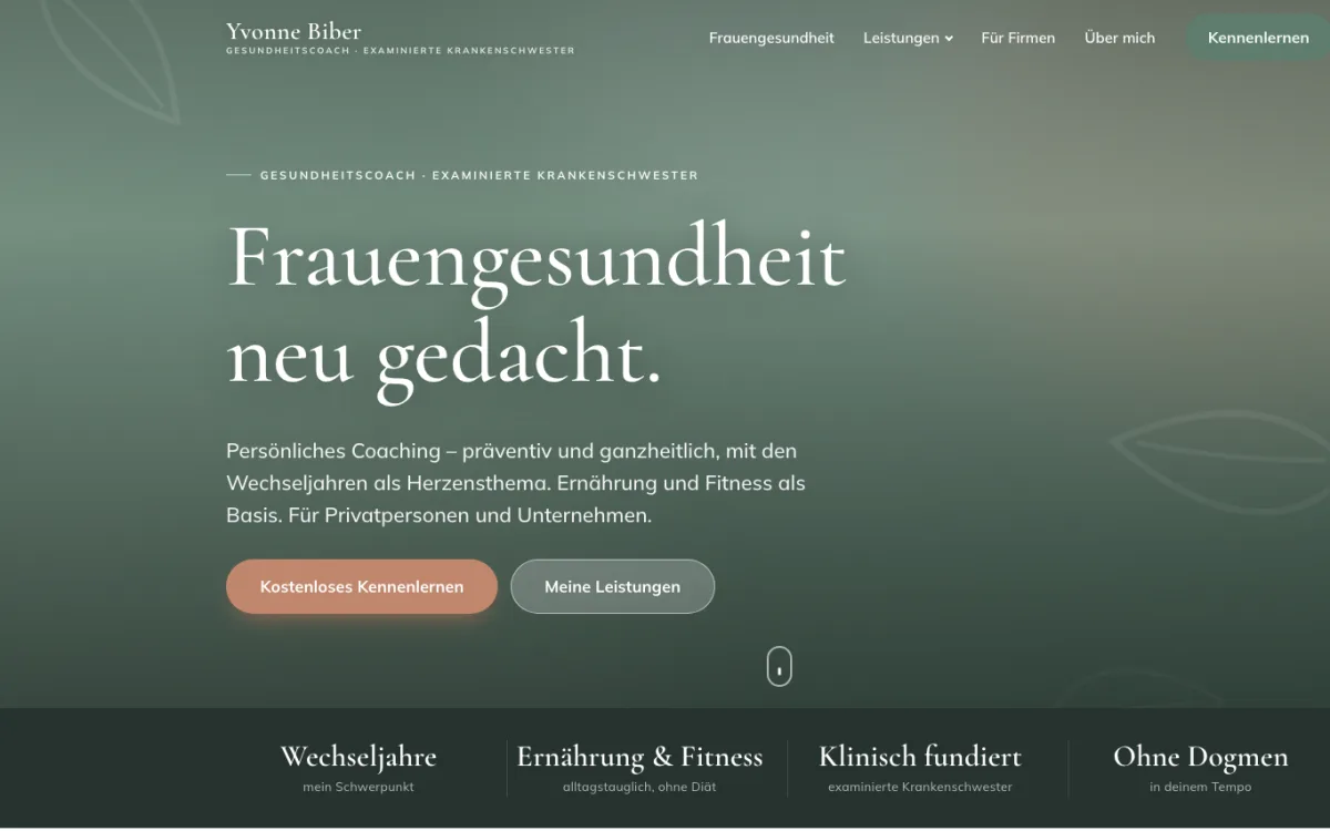 Website yvonne-biber.de